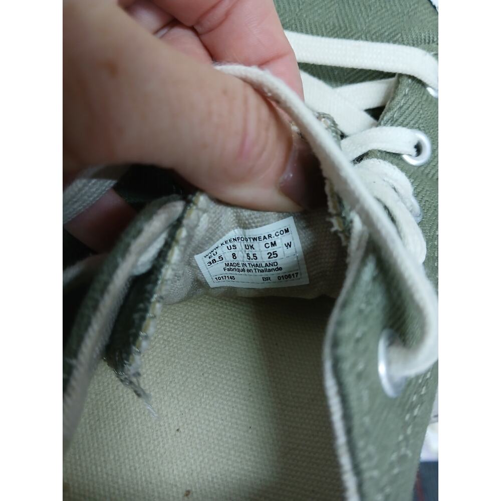 KEEN Women's Elsa Canvas Sneakers size 8 olive green - Picture 6 of 10